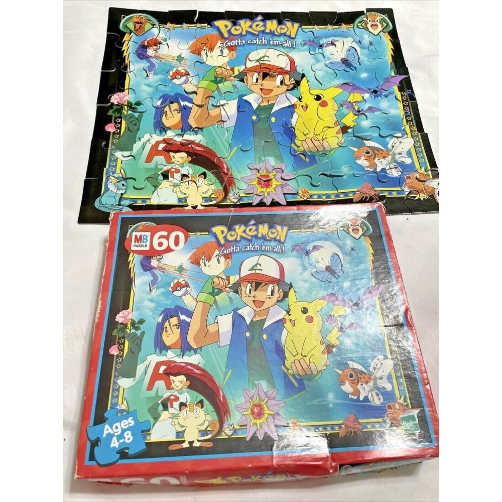 Vintage POKÉMON 60 Piece Puzzle Gotta Catch Em All By MB Complete
